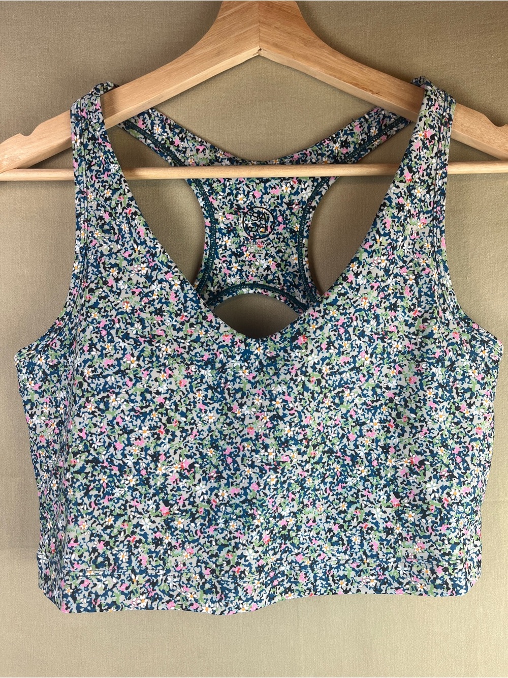 Sage Collective Floral Sports Bra Racerback